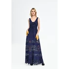 customized sleeveless women maxi dress lace gown evening dress