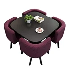 Modern Design Elegant Glass and Chrome Dining room set