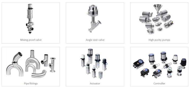 3 way double seat pneumatic divert seat