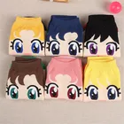 CUHAKCI New Female Breathable Boat Socks Summer Factory Socks Wholesale Cute Cartoon Sailor Moon Shallow Mouth Cotton Socks