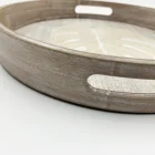 Wholesale wood tray round wooden tray wooden serving tray