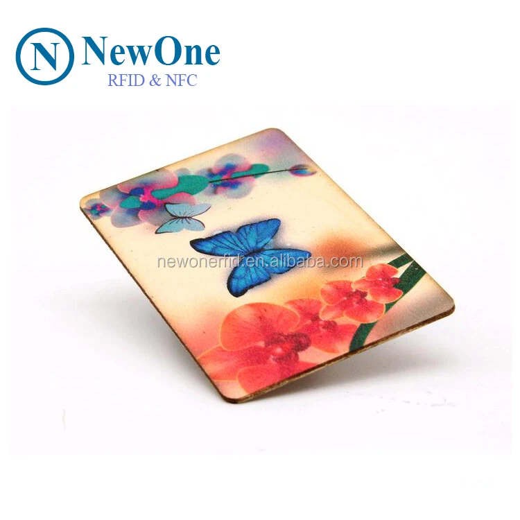2019 new wooden card emboss printing logo rfid smart card gift