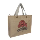 Customized High Quality Laminated Cotton Handle Jute Shopping Bag Wholesale