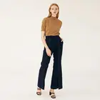 Korean style minimalist fashion ladies flare trousers