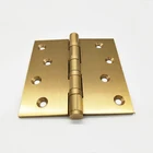 Vintage 4.5'' Square Brass Ball Bearing Hinge for Wooden Door