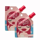 Customized portable cosmetic spout packaging bags with brush for lipstick eyeliner mascara