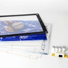 A4 Size Ultra Slim LED Crystal Lightbox Grace Design Luxury Table Stand Picture Photo Frame Backlight Frame