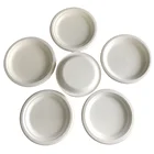 Cheap price Chinese bulk dinner biodegradable raw materials paper plate 7inch