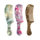 Wholesale High Quality Promotional Custom Logo Cellulose Acetate Thin Hair Beauty Comb Brush Set for Home Salon Hotel