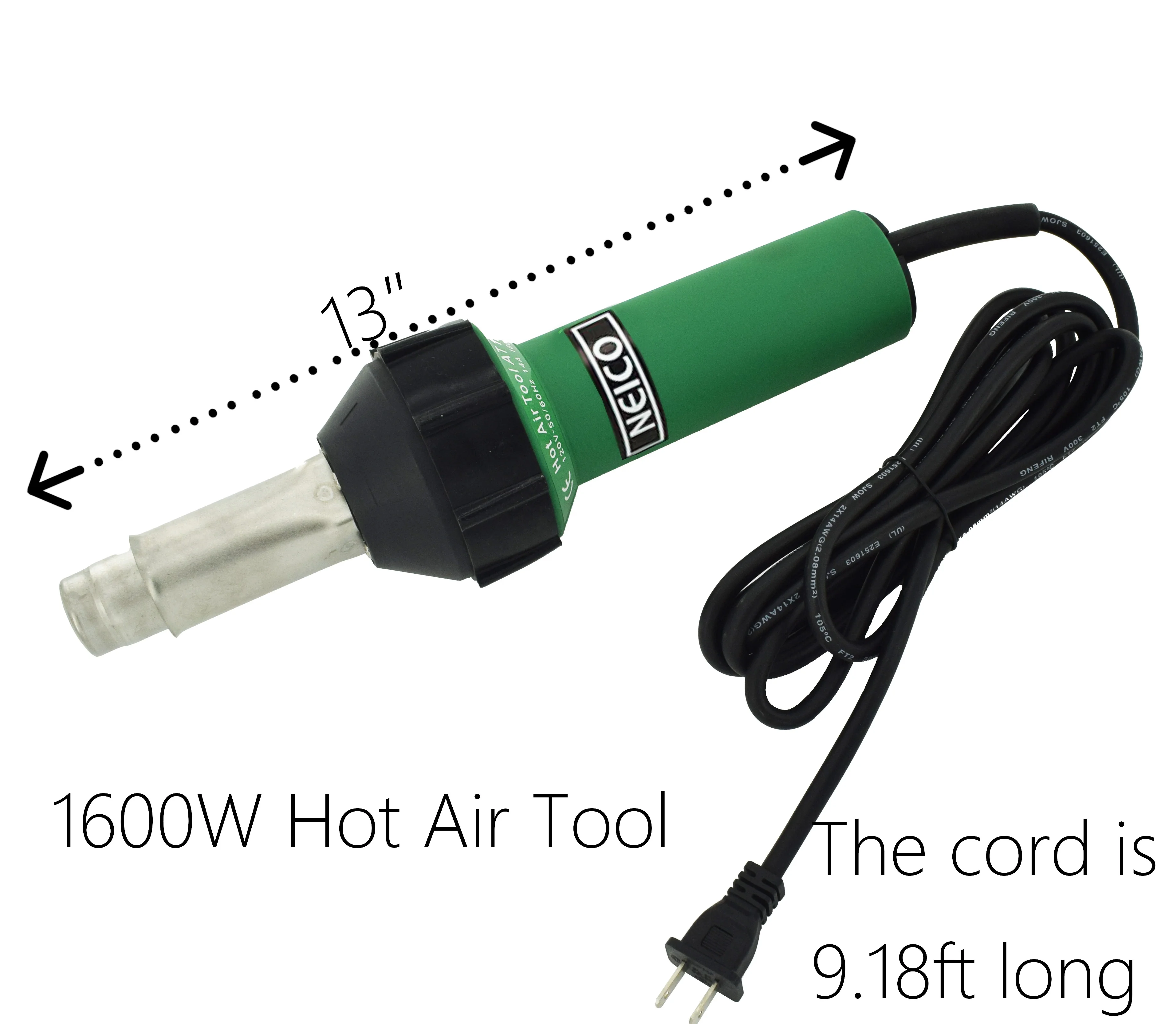 Professional Automatic Cooling System Hot Air Gun Handheld Plastic