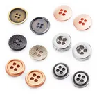 Wholesale Eco Friendly Custom 2/4 Holes Sewing Metal Gold Shirt Buttons