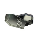 Wholesale coffin shape candy cookie gift metal tin box supplier tin can packaging