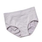 Mid-rise panties double-layer seamless underwear women briefs tummy hip ladies underwear