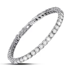 Wholesale Adjustable Cubic Zirconia Stainless Steel Tennis Bracelet Diamond