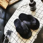 Grey Fluffy Faux Fur Thong Soft Faux Fur Ladies Flip Flops