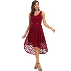 Hot Sale Sexy Backless Sleeveless Women Dresses Lace Women Evening Dresses