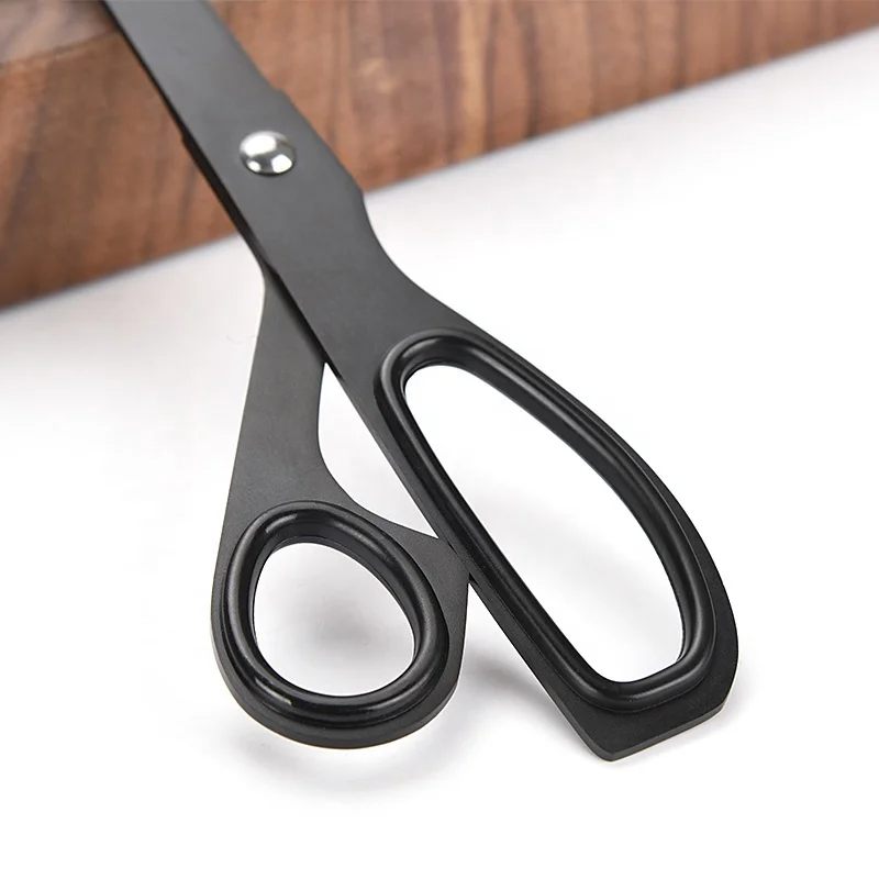Simple Design Stainless Steel Scissors, Black Non Stick-Plated Scissors