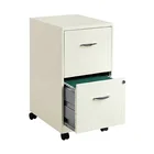 Metal office stainless steel mobile pedestal 2 drawers file document large storage cabinet steel