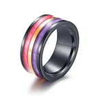 New Filigree Enamel Multi-Color Ring High Quality Stainless Steel Ring Jewelry For Men Women