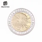 bulk custom laser engraving logo name brass blank one coin