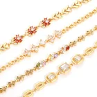 China New Designs ladies charm bracelet 14K 18k gold plated women bracelet cz diamond bracelet for girls