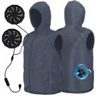 Anti-UV Air Conditioner Jacket Light Unisex 100% Polyester Cooling Jacket with Conditioning