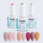 Clear Polish RONIKI Custom Free Sample Private Label Colors Soak Off Uv Gel 15ml Clear Nail Polish