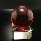 Minimum order advanced red glass memento seven color crystal ball for crystal door gift
