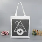 Screen Printing High Quality Hand-held Single Shoulder Canvas Cotton Shopping Bag