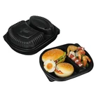 Custom 2/3/4 Compartment Disposable Takeaway Plastic Food Container Packaging With Lids