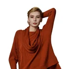 Ladies Loose Brown Ladies Sweater Thick And Soft Winter Turtleneck Woman Jumper