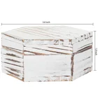 Factory custom Hexagonal antique whitewash wooden ring white ring boxes