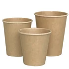 Compostable Natureworks PLA PE Paper Cup disposable Biodegradable Coffee Tea Printed customize kraft Paper cups