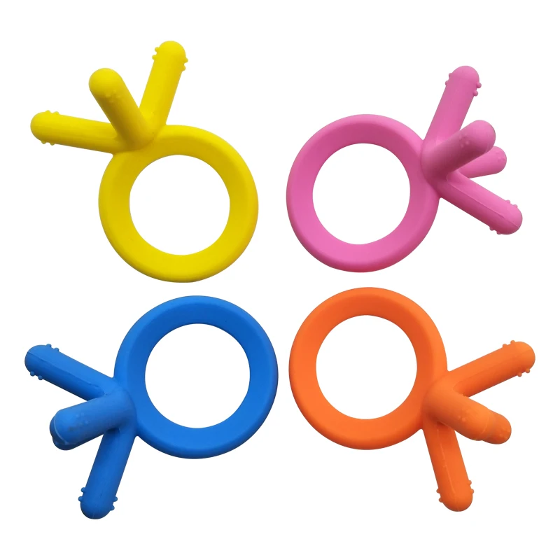 BHD Cutie Octopus Anchor Design Freezable Super Soft Baby Soothing Teething Toys BPA Free Silicone Teether manufacture