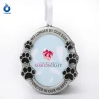 Wings Ornament Customized Christmas Decoration Antique Silver Plating Metal Christmas Tree Angel Wings Ornament