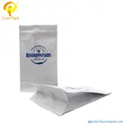 White Bean Custom Printed Flat Bottom Zipper Matte White Coffee Packaging Bag With Valve For Coffee Bean