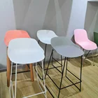 Chair With Metal Legs Stool Bar Chair Modern Design Plastic High Bar Stool Chair With Metal Legs