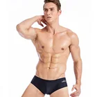 Customized Logo Pure Black Swimming Shorts Body Bikini Swimsuit Briefs Swimming Trunks for Mens