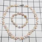 925 silver pearl bracelet necklace freshwater pearl price jewelry sets for women