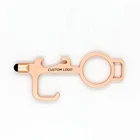Tool Brass Door Opener Tool Custom Door Opener Keychain Antimicrobial Brass Key Tool Hand Tool