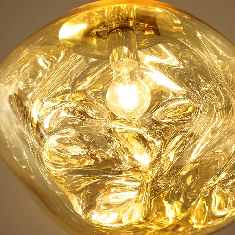 Modern hanging colorful glass pendant lamp designer acrylic pendant light for living room Shop Cafe Dining Room