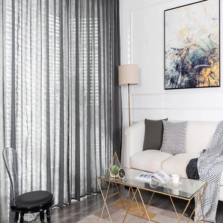 Wholesale 100% Polyester Sheer Gauze Curtain Fabric