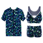 High Quality Plus Size Tankini Shorts Swimsuits Short Sleeve Swimwear Surf For Women 3 Piece Tank Top And Shorts Bathing Suit