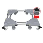 Heavy duty adjustable movable washing machine and refrigerator stand base with wheels