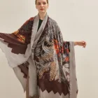 High quality comfortable wool winter women ladys gift shawl scarf