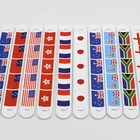 Custom Inspirational France Country Flags Silicone Armband Elastic Flag Bracelet