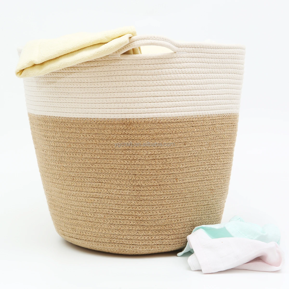 room organization & decor cotton rope blanket storage basket for