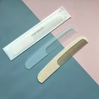 Wholesale custom brand hot selling independent packaging degradable disposable straw straight comb