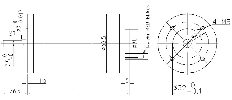 24V High Speed Mini Permanent Magnet DC Motor BMM412M