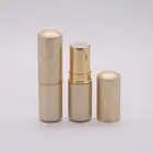 cute gold metal empty lipstick tube packaging